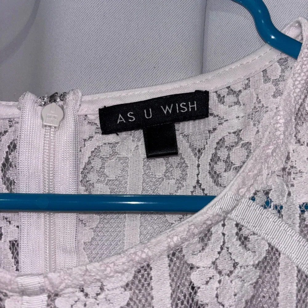 As U Wish White Lace Dress‎